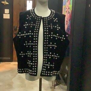 Velvet Studded Double D Ranch Wear Vest